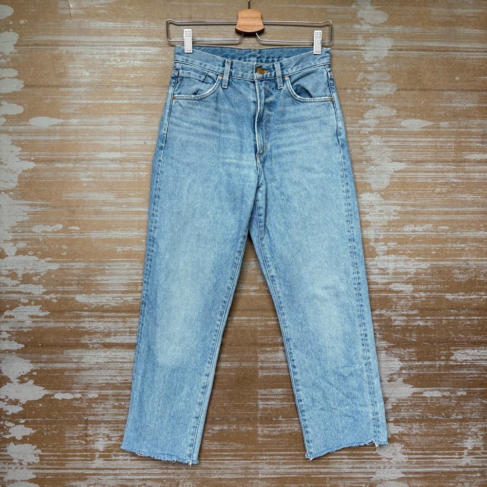 Goldsign High Rise Classic Straight Jeans Light Wash Basic Casual Womens 24
